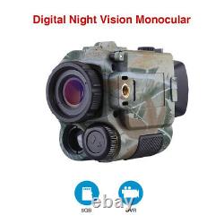 5x18mm Vision Nocturne Numérique Monoculaire 8 Go Dvr Observer Le Télescope De La Faune