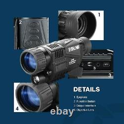 5x40 Night Vision Monoculaire Hd Infrarouge Ir Video Camera Jour Night Nuit 100% Darkness