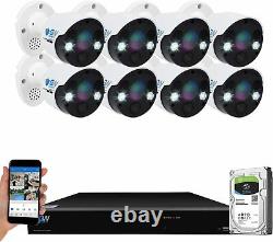 8 Canal 4k Nvr 8 X 8mp Full Color 4k Microphone Poe Ip Security Camera System