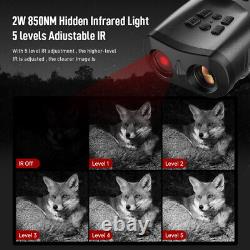 APEXEL Lunettes de vision nocturne infrarouge avec zoom numérique 4X HD 1080P pour la chasse