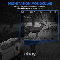 Acotel Vision De Nuit Monoculaire, 5 X 35 Vision De Nuit Numérique Hd Portées Avec Recha