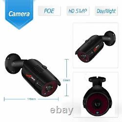 Anran 5.0mp Hd Poe Security Camera System Outdoor 8ch Poe Nvr Avec Vidéo Hdd 2 To