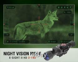 Atn X-vue II Intelligente Hd Jour / Nuit Numérique Vision 3-14x Portée Rifle