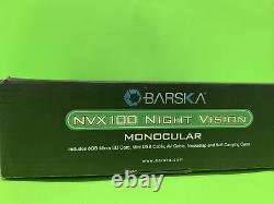 Barska Nvx100 Night Vision Cas Monoculaire D'appareil Photo Numérique Et D'enregistreur Vidéo