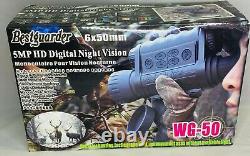 Bestguarder 6x50mm 5mp Hd Digital Night Vision Ir Dvr Tactique Monoculaire Wg-50
