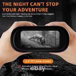 Binoculaires de vision nocturne numérique Full HD lunettes infrarouges chasse obscurité totale