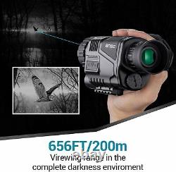 Bnise 8x40 Infrared Night Vision Caméra Numérique Hd Monoculaire Avec Lecture Vidéo