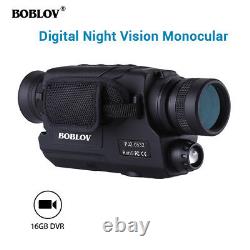 Boblov 16 Go 5x Digital 150yards Distance De Vision De Nuit En Monoculaire Foncé Complet