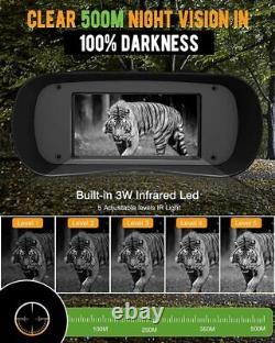 Boblov NV500 32GB Jumelles de vision nocturne 1080P/30fps Chasse 32GB