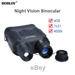 Boblov Nv400 7x31 Zoom Numérique 400 M Jumelles De Vision Nocturne / 1300ft Affichage Range