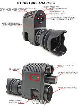 Caméra De Chasse De Vision Nocturne Infrarouge Écran LCD 200-400m