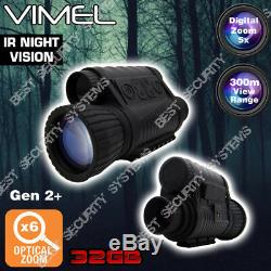 Caméra De Vision Nocturne Monoculaire Numérique 32go Jumelles Sécurité Enregistreur Optique