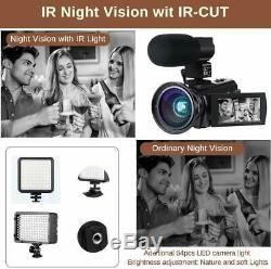 Caméra Vidéo 4k Ultra Hd Caméscope 48mp Wifi Night Vision Numérique Vlogging Camer