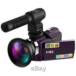 Caméra Vidéo Numérique Wifi Caméscope Hdmi Hd 1080p Avec Vision Nocturne Et Microphone