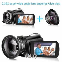 Caméscope Caméra Vidéo 4k 30x Zoom Numérique De Vision Nocturne Microphone 32go Carte Sd