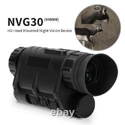 Casque NVG30 Monoculaire de vision nocturne à grande vue 40° 940nm IR WIFI numérique Starlight