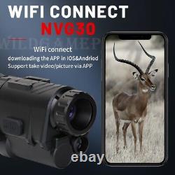 Casque NVG30 Monoculaire de vision nocturne à grande vue 40° 940nm IR WIFI numérique Starlight
