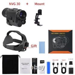 Casque NVG30 Monoculaire de vision nocturne à grande vue 40° 940nm IR WIFI numérique Starlight