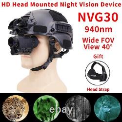 Casque NVG30 à vision nocturne monoculaire grand angle 40° 940nm IR WIFI Starligh numérique