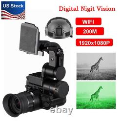 Casque de vision nocturne NVG10 Goggle 1080P Monoculaire de vision nocturne numérique WiFi IP66 pour la chasse