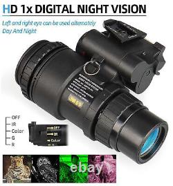 Casque monoculaire de vision nocturne infrarouge NVG 1X32 numérique avec montage sur tête extérieur