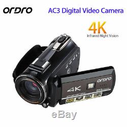 Enregistreur De Caméscope Infrarouge Professionnel Ordro Ac3 Digital 4k Camera Wifi Professional
