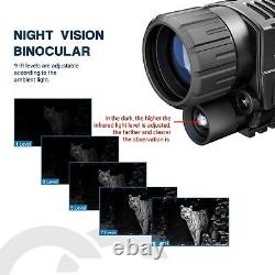 Esslnb 5x40 Lunettes De Vision De Nuit Numériques Portable Monoculaire Rechargeable 16 Go