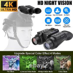 États-Unis - Jumelles de vision nocturne infrarouge NV8300 4K 3D montées sur la tête avec zoom 8X