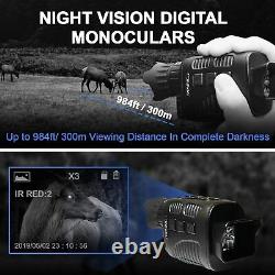 Gants/monoculaires De Base De Vision Nocturne Rexing B1 Avec Écran LCD 1,5, Enregistrement Vidéo