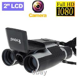 Hd 1080p 2'' Écran LCD Numérique Binoculaire 12x32 Zoom Portée Caméra De Télescope Dvr