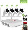 Home Wireless Security Camera System Outdoor 1080p 4 Ch Wifi Nvr Wd 1 To Disque Dur