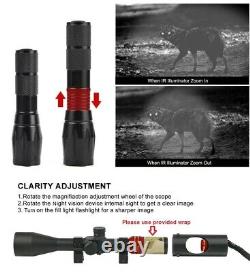 Infrared Night Vision Rifle Scope Mount Hunting Sight Set 850nm Ir Hd Caméra Bricolage