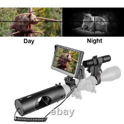 Infrarouge Vision De Nuit Rifle Portée Chasse Vue 4,3'' Caméra Enregistreur Ir Torche
