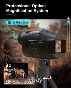 JStoon Monoculaire de vision nocturne numérique avec éclairage infrarouge et enregistrement vidéo