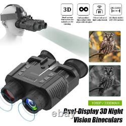 Jumelles de vision nocturne 3D NV8000 avec monture de tête numérique infrarouge pour la chasse