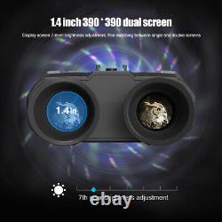Jumelles de vision nocturne 3D avec zoom 8X pour la chasse, monture de tête numérique infrarouge