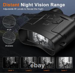 Jumelles de vision nocturne 4K avec infrarouge numérique et stockage de 32 Go pour la surveillance