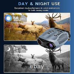 Jumelles de vision nocturne 4K, zoom numérique 8X, lunettes de vision nocturne infrarouge