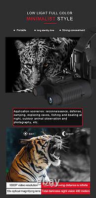 Jumelles de vision nocturne 8X pour la chasse, lunettes de vision numérique infrarouge montées sur la tête