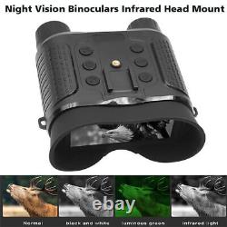 Jumelles de vision nocturne 8X pour la chasse, lunettes de vision numériques infrarouges avec montage sur la tête.