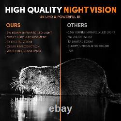 Jumelles de vision nocturne GTHUNDER 4K infrarouge numérique rechargeables