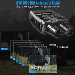 Jumelles de vision nocturne HD avec zoom numérique 4X et caméra infrarouge pour la chasse