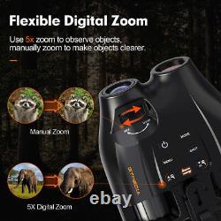 Jumelles de vision nocturne HD numériques montées sur la tête pour la chasse avec rechargeable