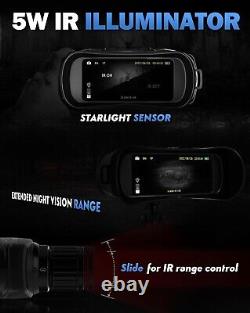 Jumelles de vision nocturne ORIPIK avec infrarouge, zoom optique 20X et zoom numérique 4X IR