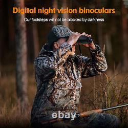 Jumelles de vision nocturne infrarouge montées sur tête 850nm pour la chasse lunettes de protection 3D vidéo numérique FHD