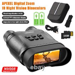 Jumelles de vision nocturne numérique APEXEL avec écran LCD numérique infrarouge de 2,3 pouces