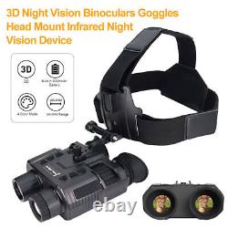 Jumelles de vision nocturne numérique NV8000 1080P avec zoom IR 850nm et casque NVG 32 Go