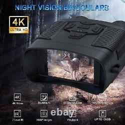 Jumelles de vision nocturne numériques 4K à infrarouge pour adultes