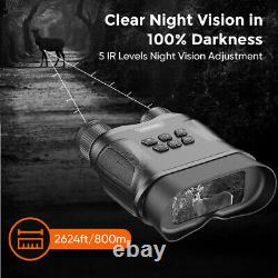 Jumelles numériques HD APEXEL IR 1080P avec vision nocturne à longue portée