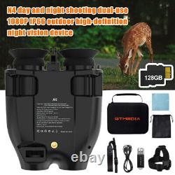 Jumelles numériques à vision nocturne montées sur la tête, rechargeables pour la chasse
